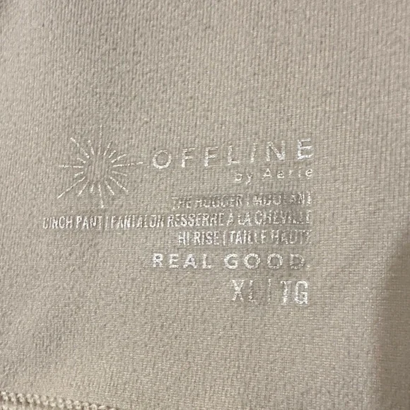 Aerie Offline the Hugger High waisted cinch Cream jogger - Picture 4 of 7